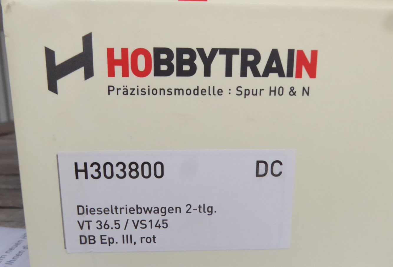 Hobbytrain 303800 H0 2-Piece Diesel Multiple Unit VT 36.5 DB Era 3 DSS Rare OVP