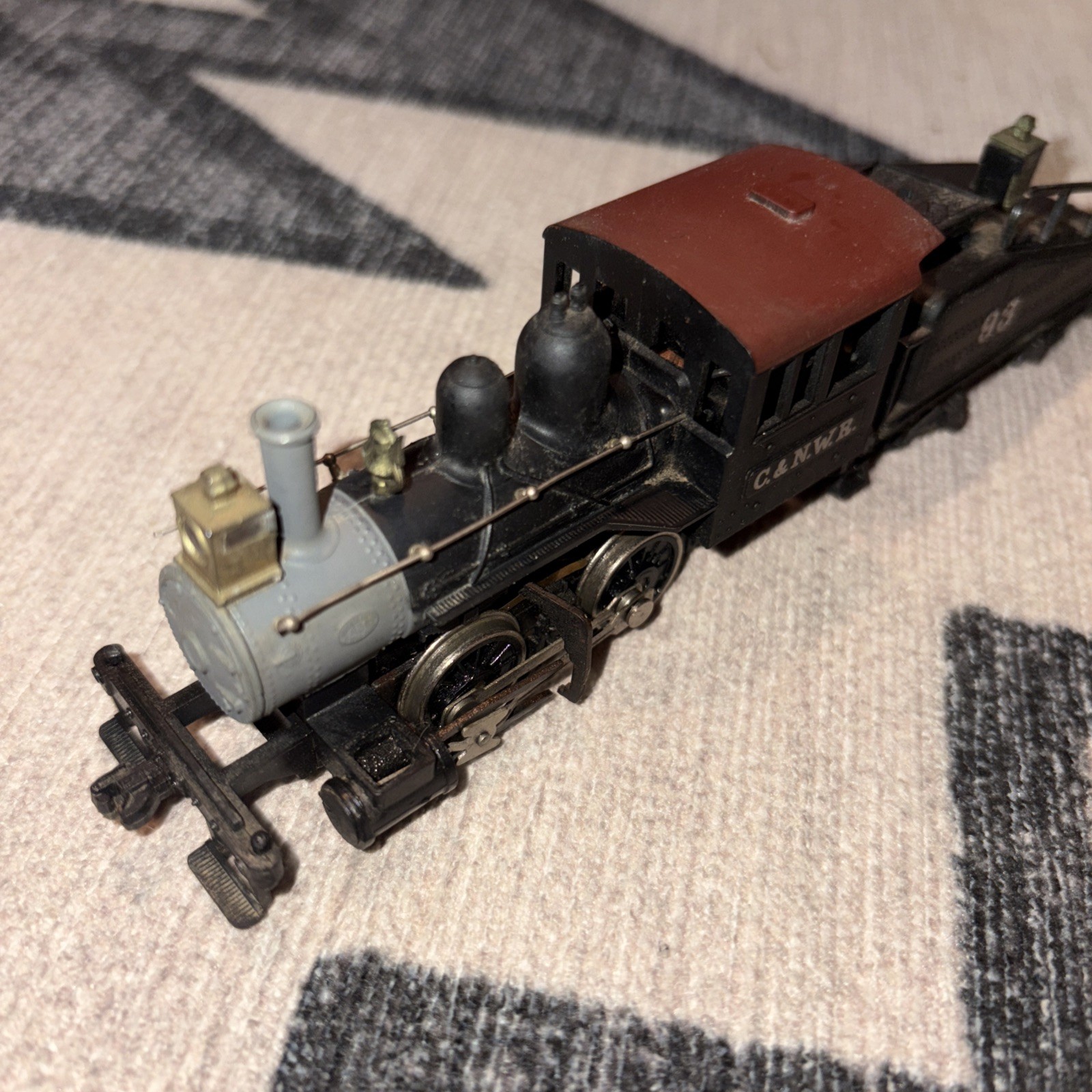 Vintage HO Scale Chicago & North Western C&NW Steam Locomotive & Tender #93