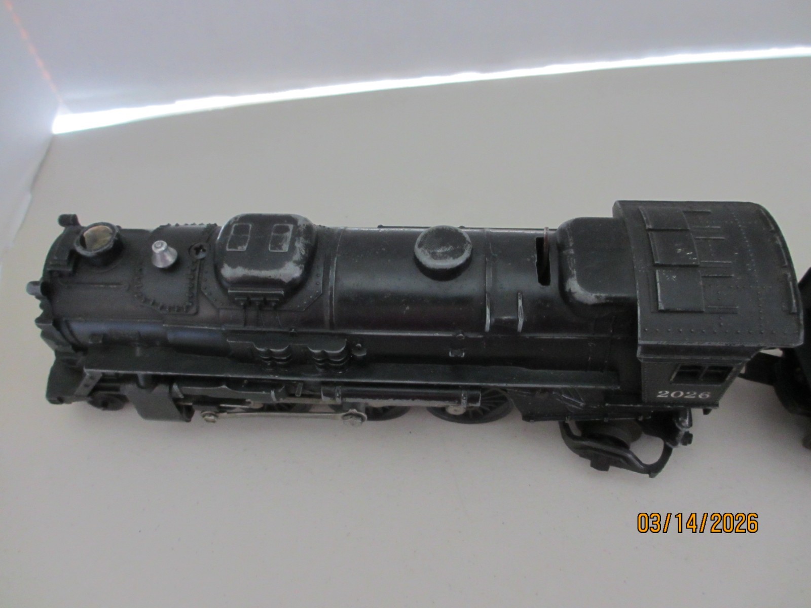 1951/1953 LIONEL O GAUGE 2026 2-6-2 STEAM LOCOMOTIVE WITH 6026W TENDER