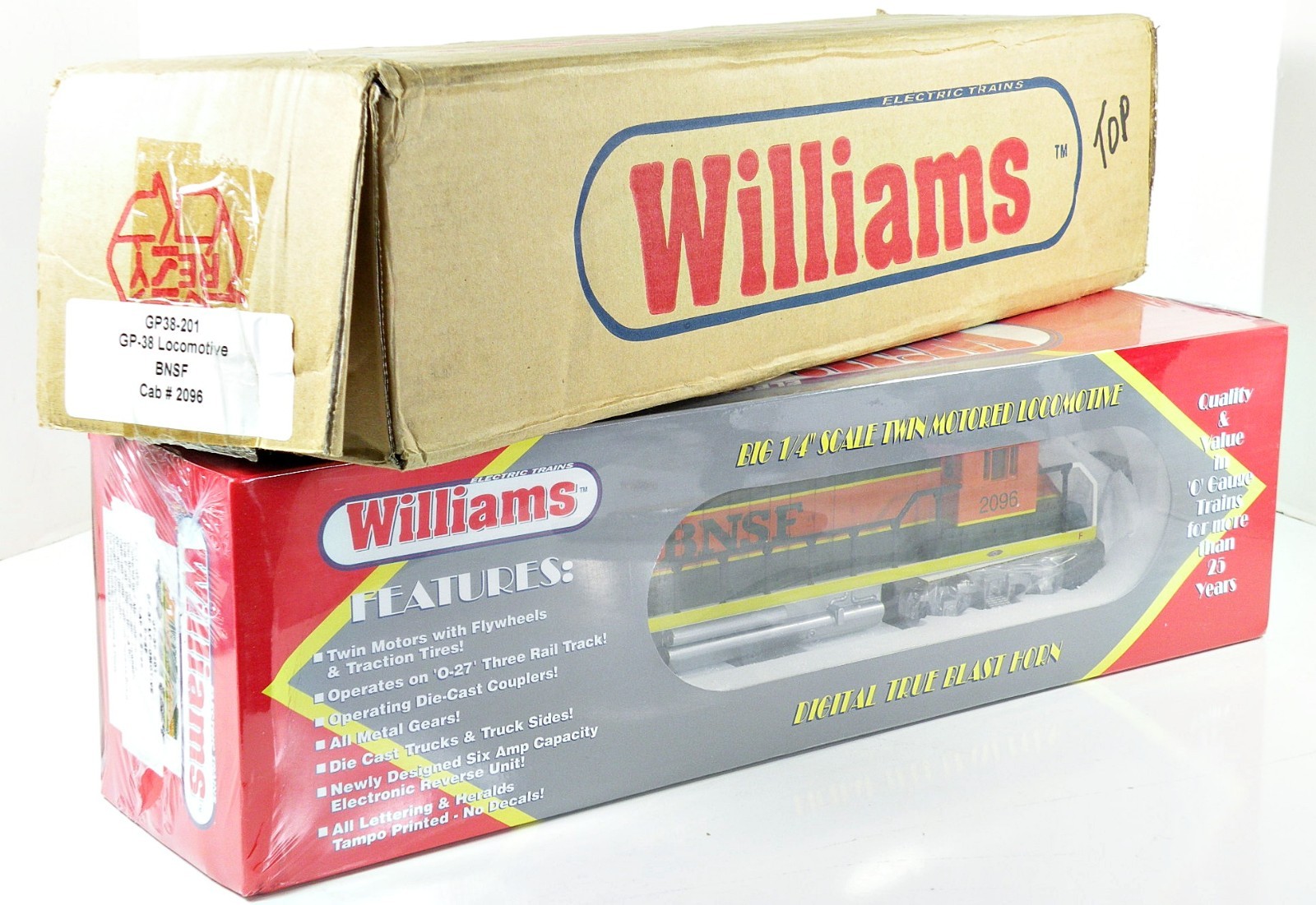 Williams GP-38-201 BNSF GP-38 Cab No.2096 w/True Blast II Horn (SEALED NIB)