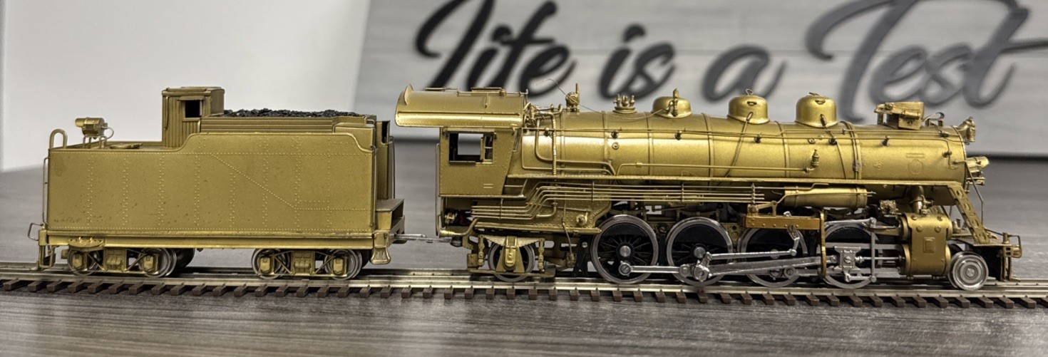 Key Imports HO Brass Mikado D&RGW 2-8-2 K-59 Steam Engine Unpainted & Needs TLC!