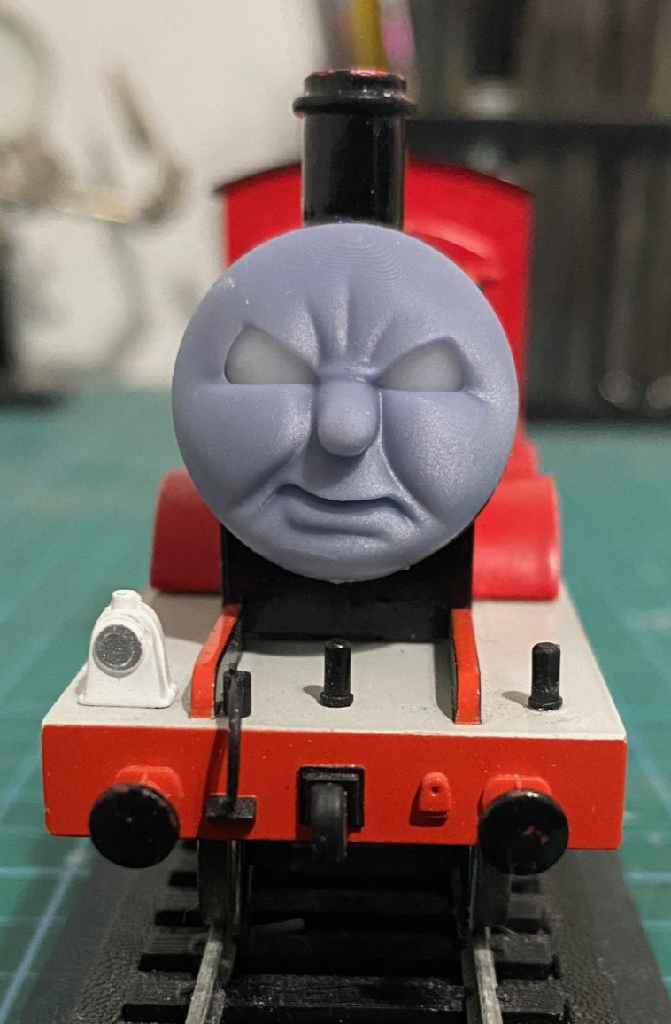 Custom HO/OO Bachmann Thomas & Friends James Magnetic Faces Set of Six