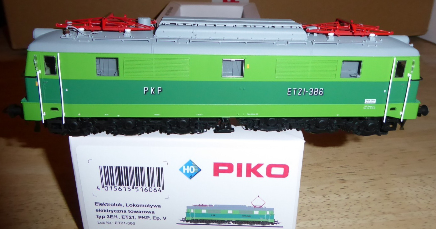 Piko 51607 H0 DCC Sound Locomotive the Pkp Et 21-386 Epoch 4/5 With LED Boxed