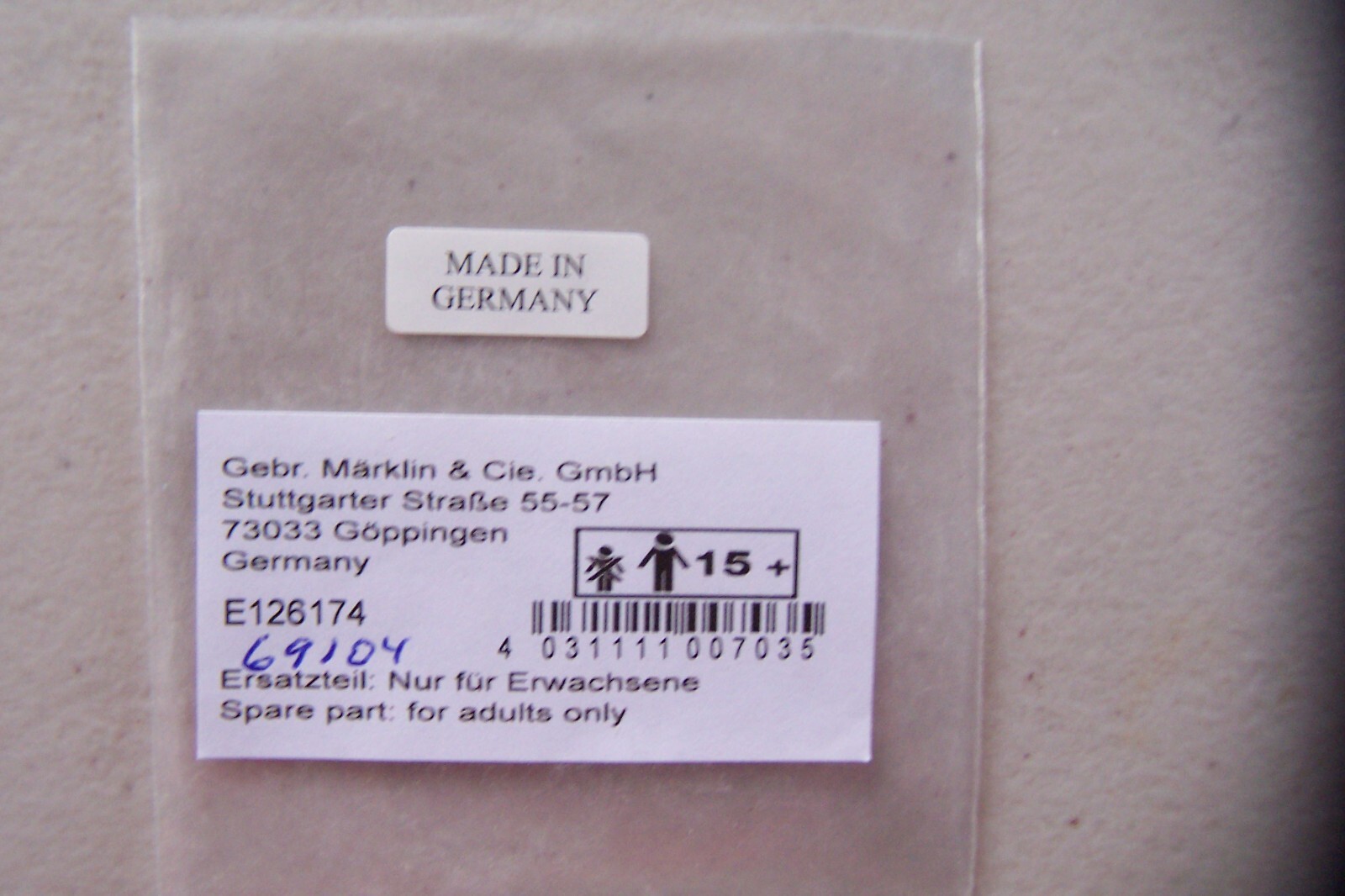 (072C) LGB,NEW, E126174 (OLD 69104) G SCALE 37.5 MM LOCOMOTIVE TRACTION TIRES,