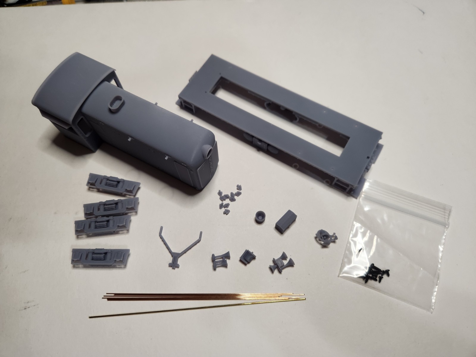On30 Davenport Switcher Kit 3D Printed For Bmann HO 44ton Mechanism Unassembled