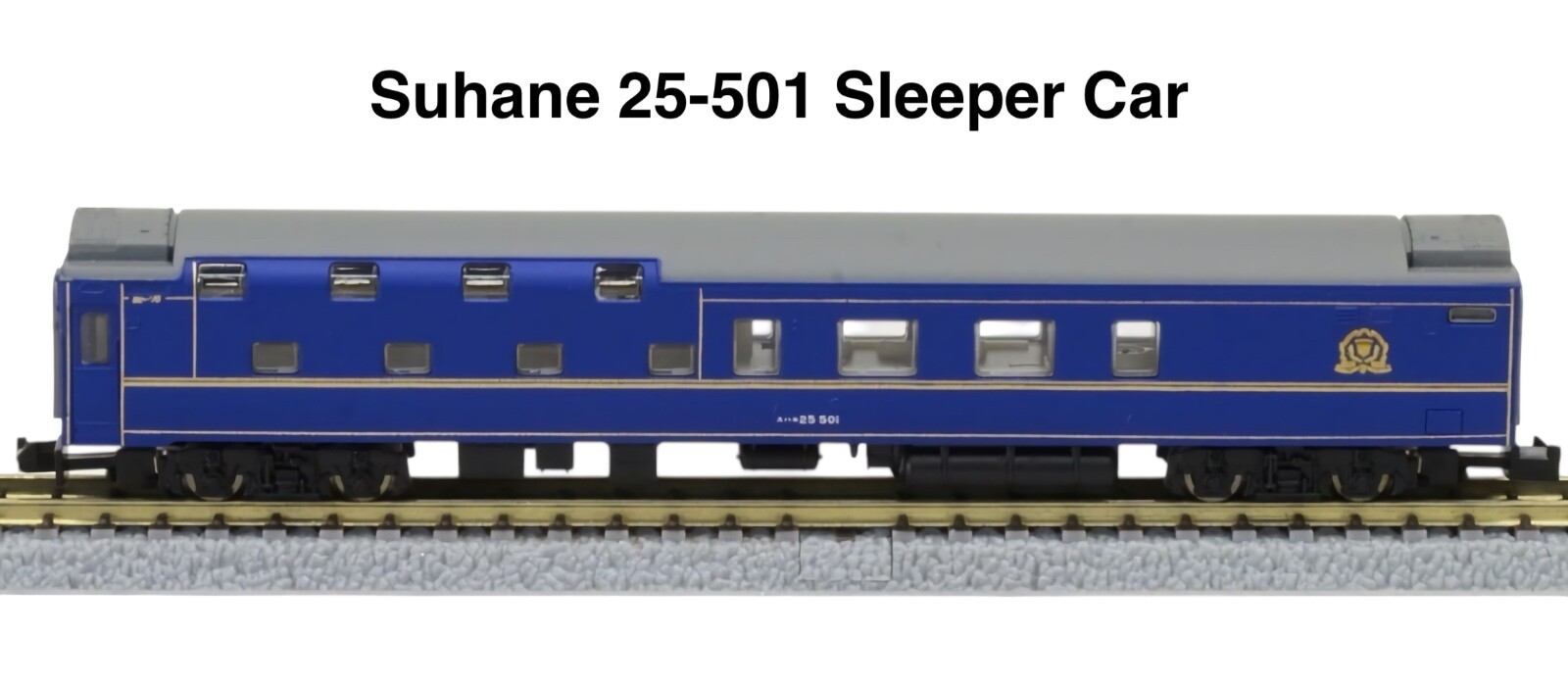 Z Scale Rokuhan Hokutosei Limited Express 14-Car Set JNR 24 Series Blue Train