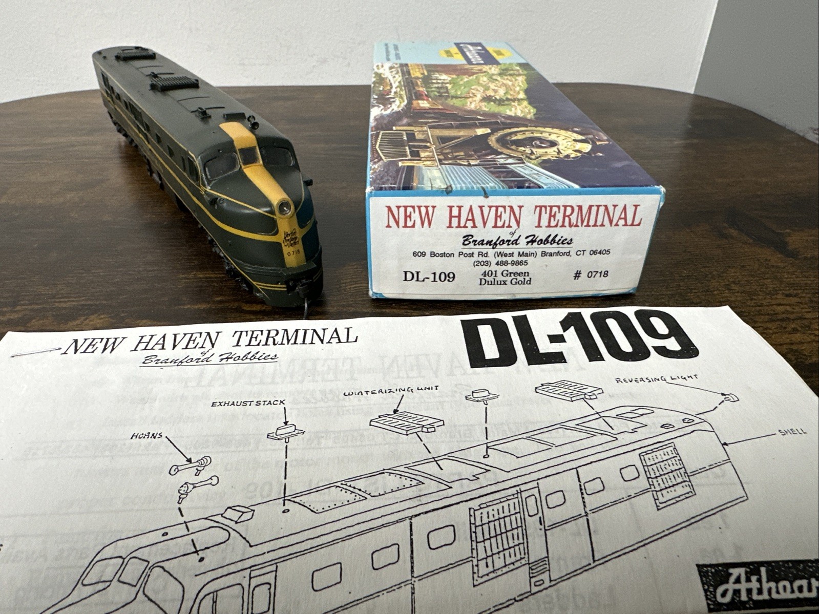 New Haven Terminal of Branford Hobbies HO #0718 ALCO DL-109 New Haven #401