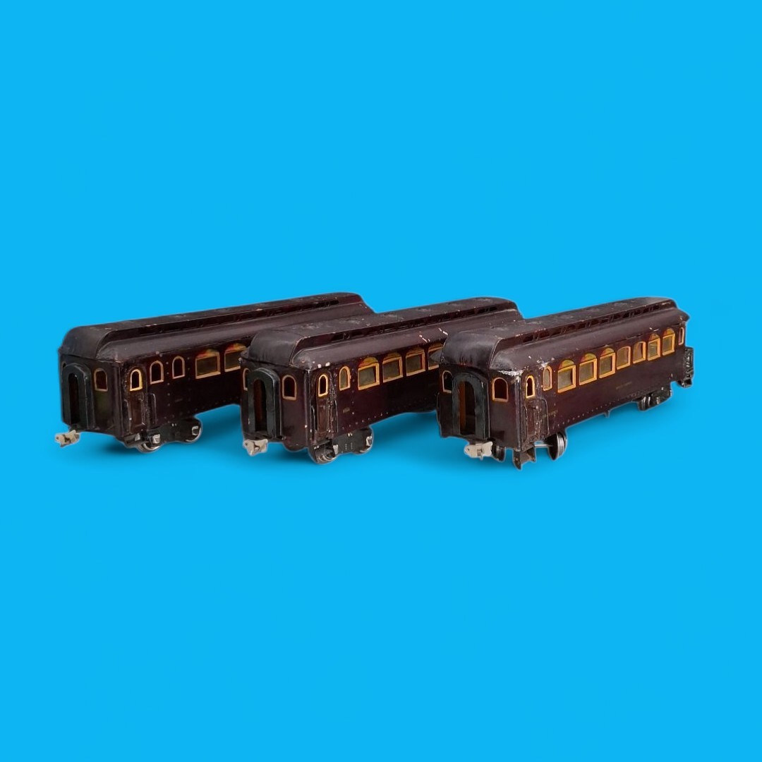 Ives Standard Gauge National Limited Coach Cars Set of 3 Mount Vernon Manon