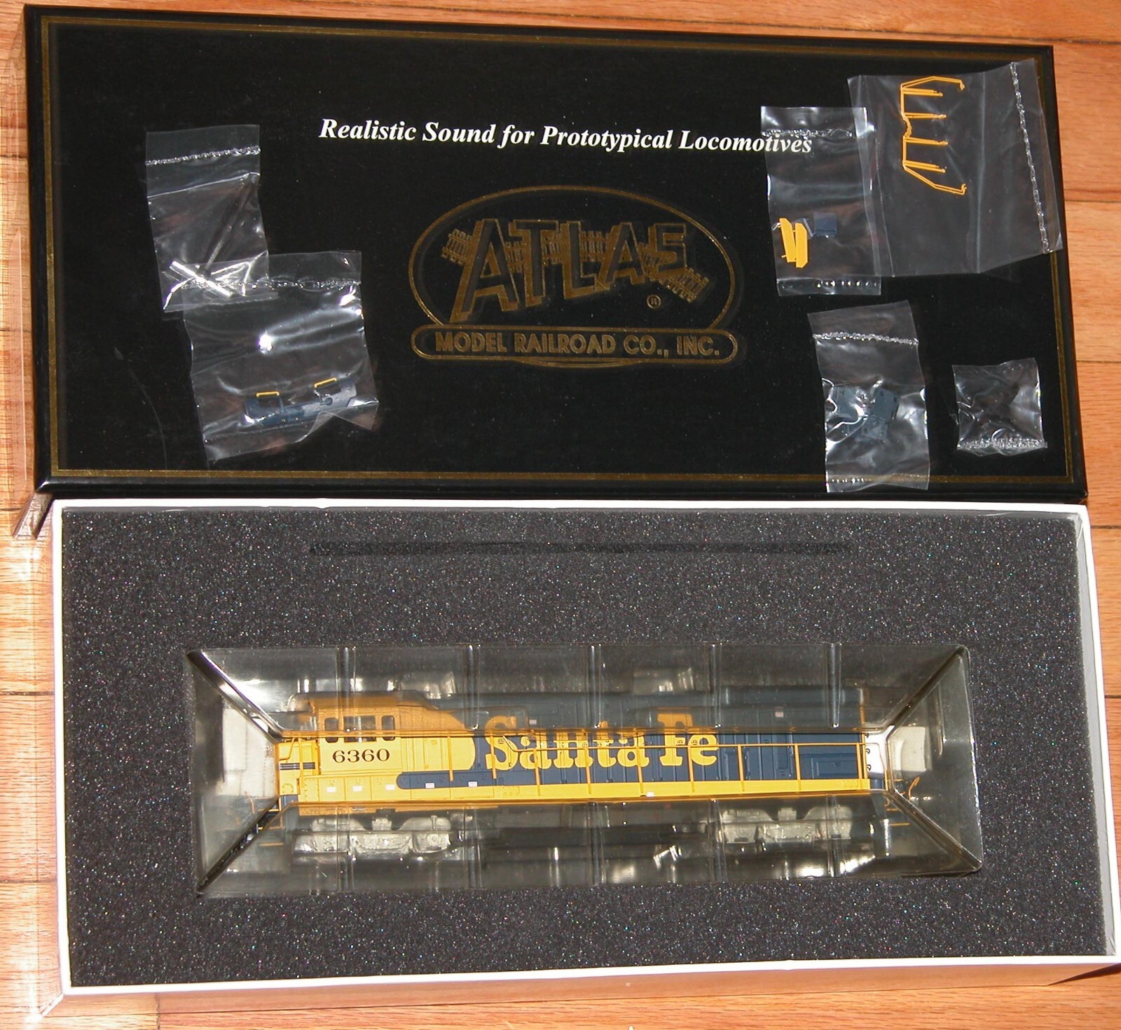 HO ATLAS 8120 MASTER GOLD GE B23-7 SANTA FE # 6360 DC DCC SOUND QUANTUM QSI