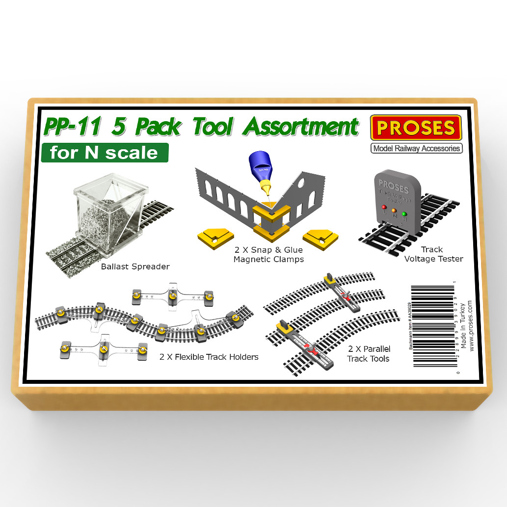 5 PACK! Proses Smart Tools for Ballasting, Track Laying, Testing, Building (N)