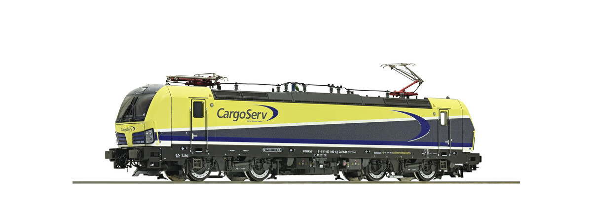 Roco 73924 1193 890-1 Cargoserv Yellow/Gray Livery Blue/White Stripes DCC Sound