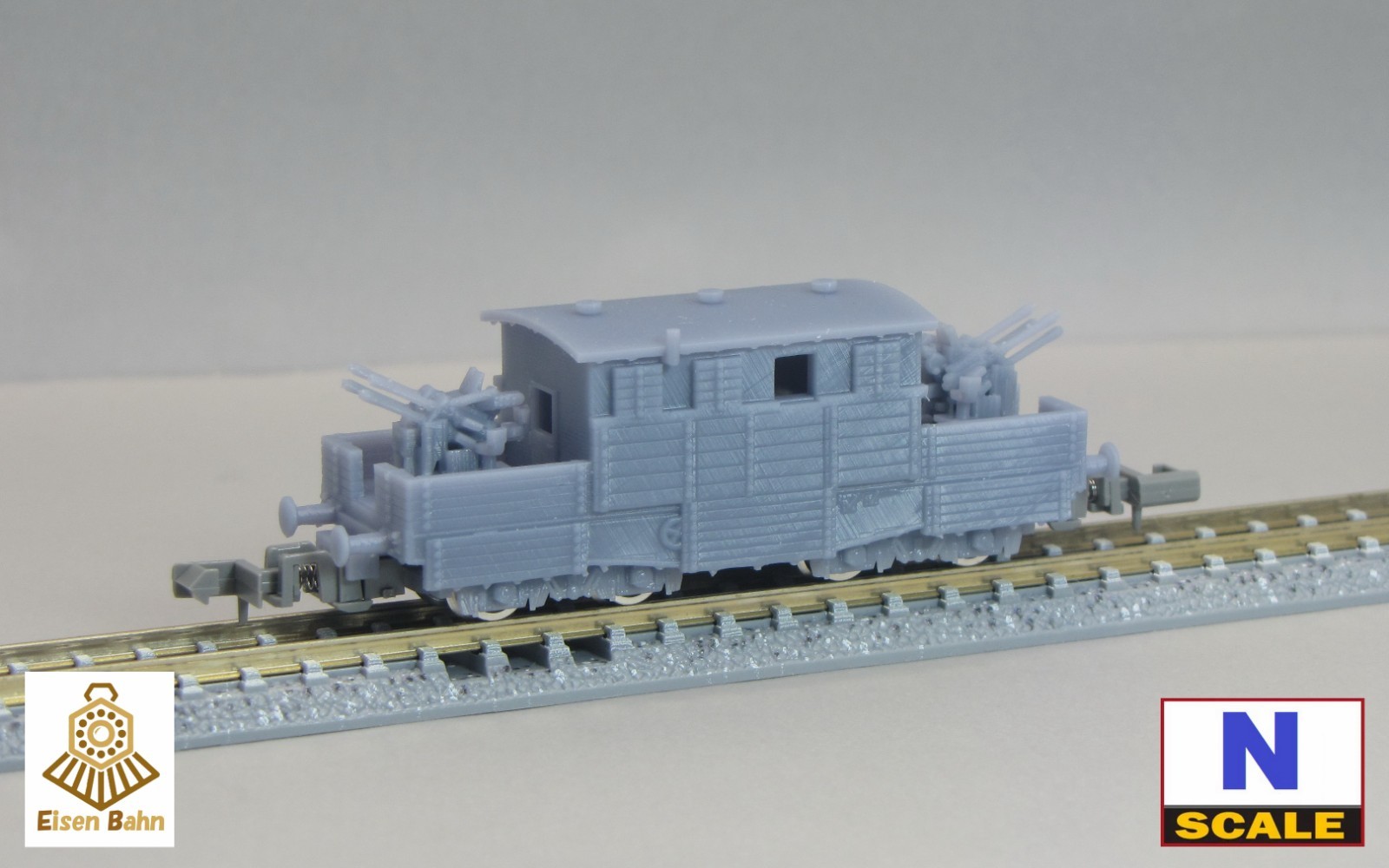 1/160 (N-scale) German SSY Wagon & flak38 /w wheels & coupliers resin kit