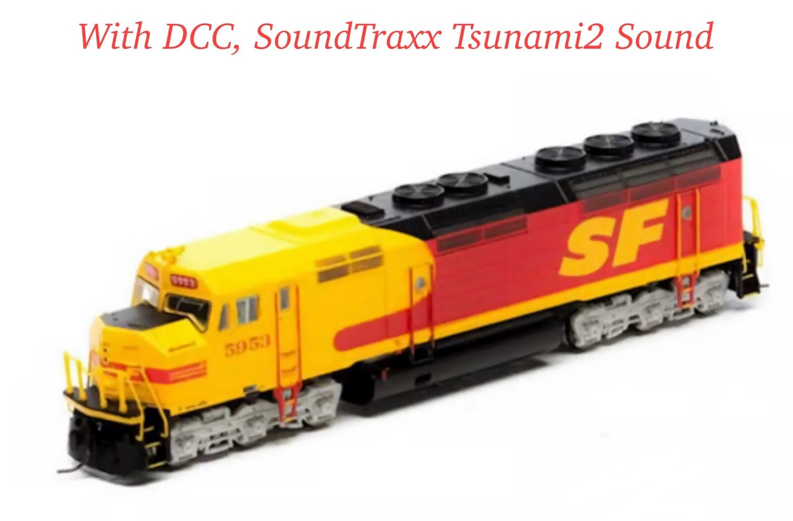 N Scale Athearn 15176 F45 Santa Fe #5953 w/DCC Sound Diesel Engine Locomotive
