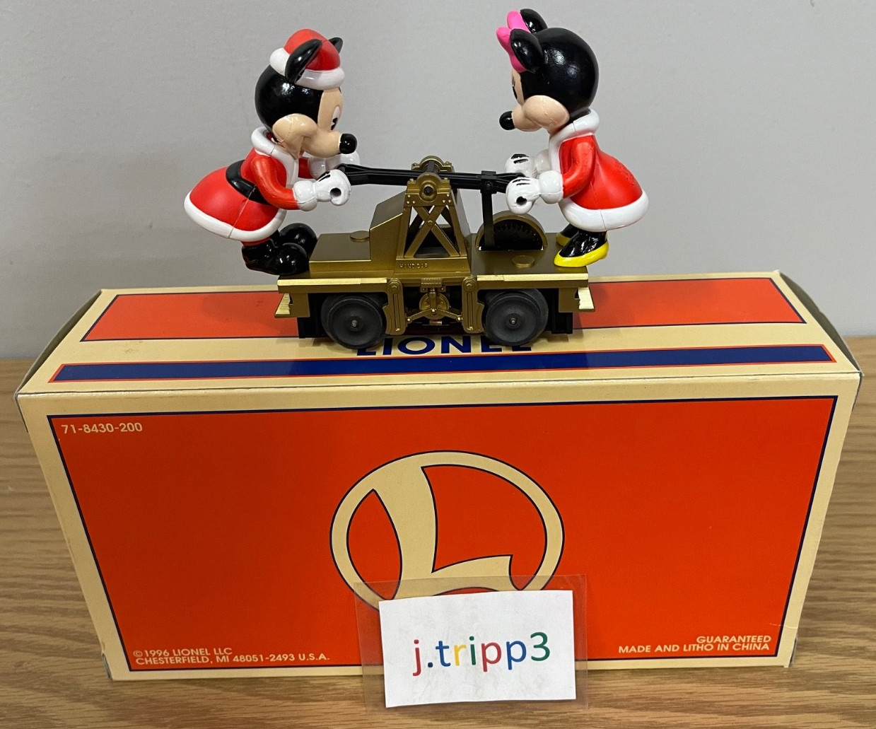 Lionel 6-18433 Mickey Minnie Mouse Disney Christmas Handcar O Gauge Train motor