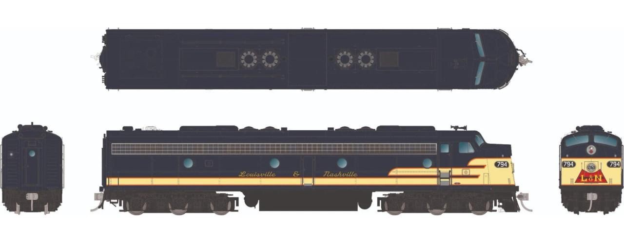 Rapido HO Scale ~ EMD E8A ~ Louisville & Nashville L&N #796 ~ DCC Sound ~ 28583