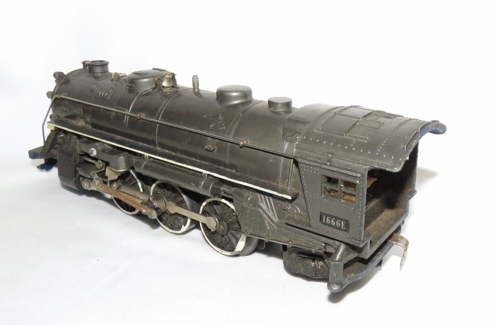 5 Piece O Gauge Lionel 1666E Steam Engine Lines Tender & Cars 1950s #656 653 657