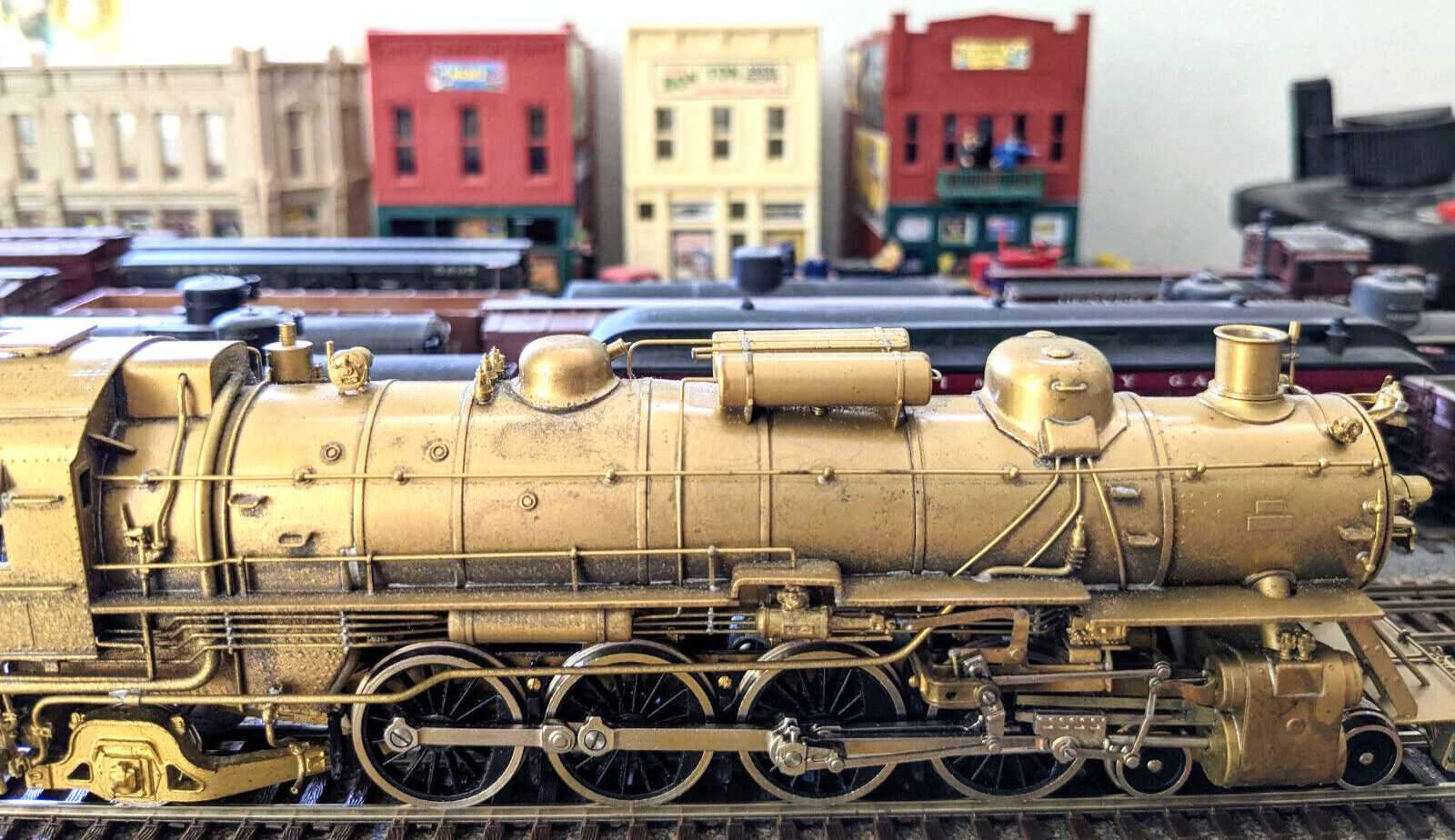 L@@K! *RARE PFM TOBY BRASS FRISCO 4-8-2 STEAM LOCO HO *RUNS G@@D *SUPER NICE!