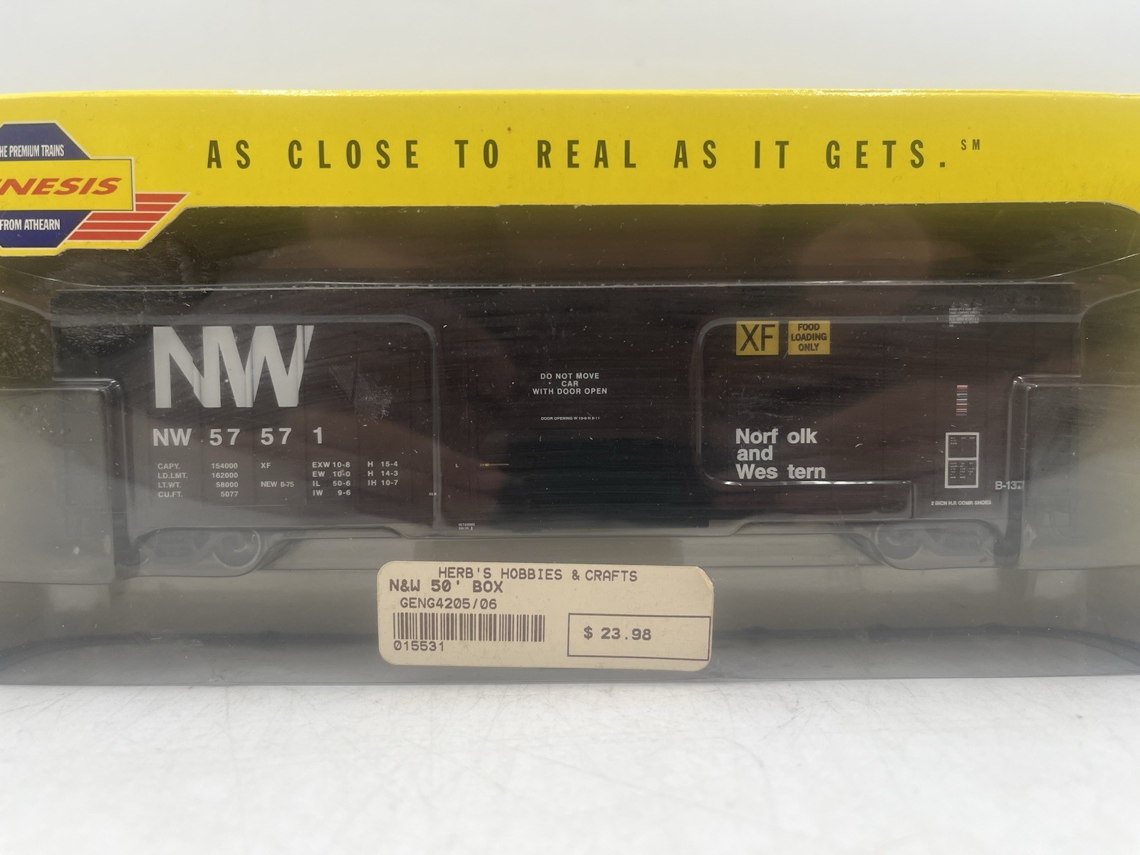 Ho Scale Athearn Genesis G4206 50’ Sieco N&W Boxcar