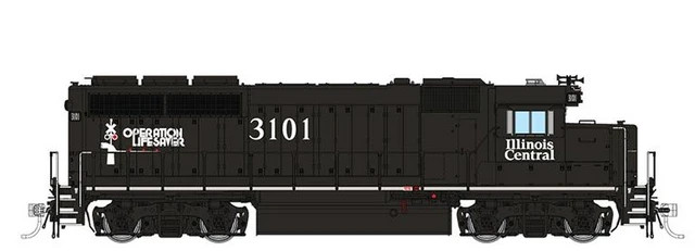 Rapido ~ HO Scale ~ EMD GP40 ~ Illinois Central #3114 ~ DC/DCC Sound ~ 040508