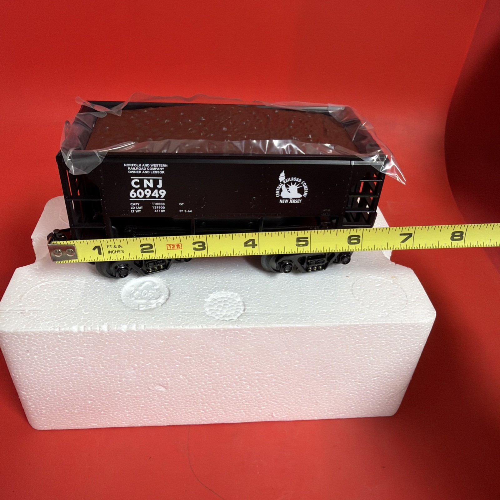 Rail King Jersey Central Ore Car with Ore Load # 60949