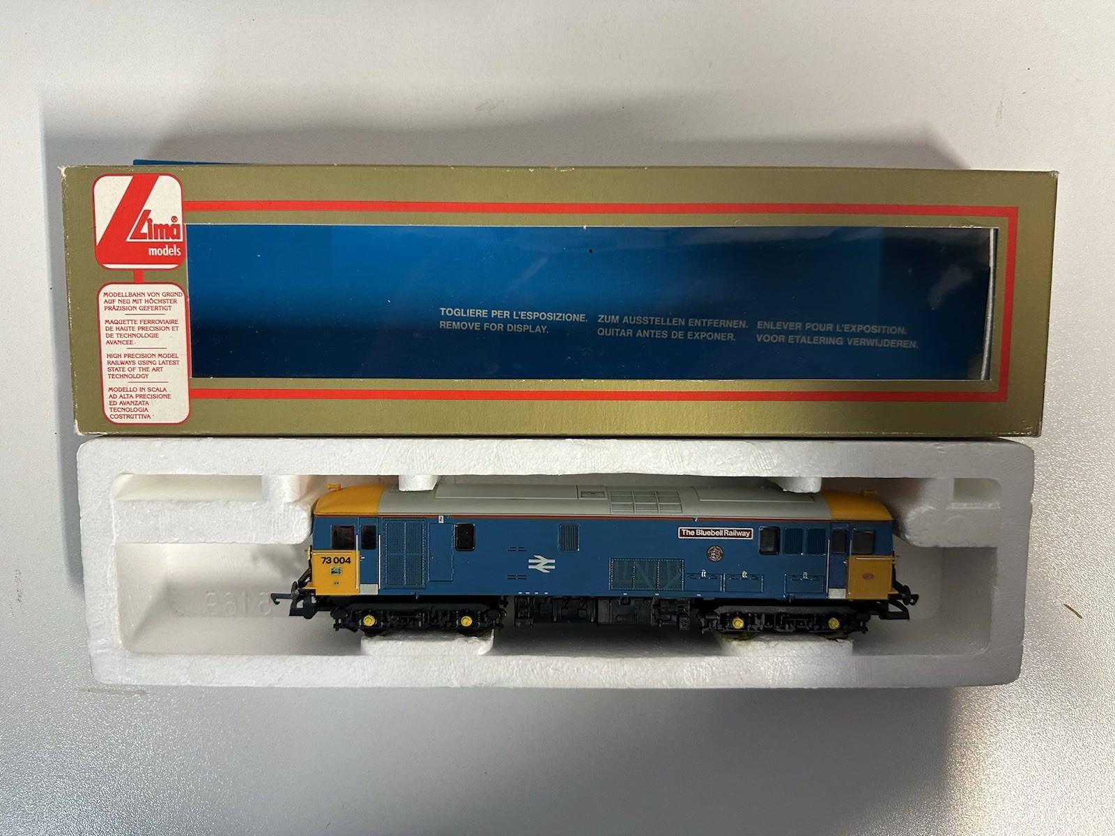 LIMA CLASS 73 004 BR BLUE YELLOW BLUEBELL RAILWAYS BOXED