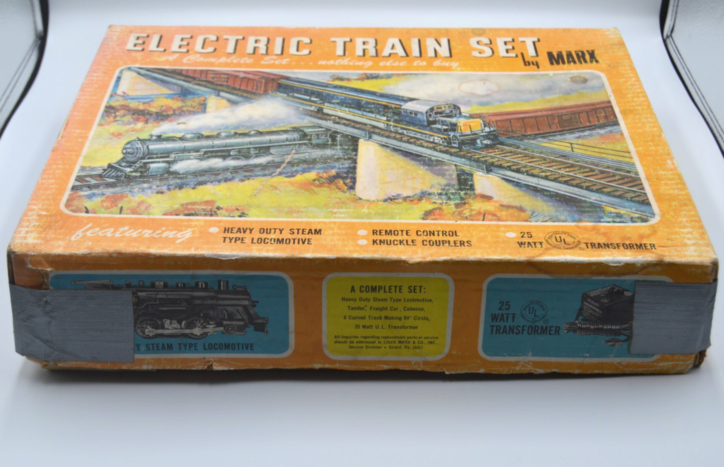MARX Train Set 4205 Vintage Boxed 25watt USA Made 1960s NY Central Tested Works!