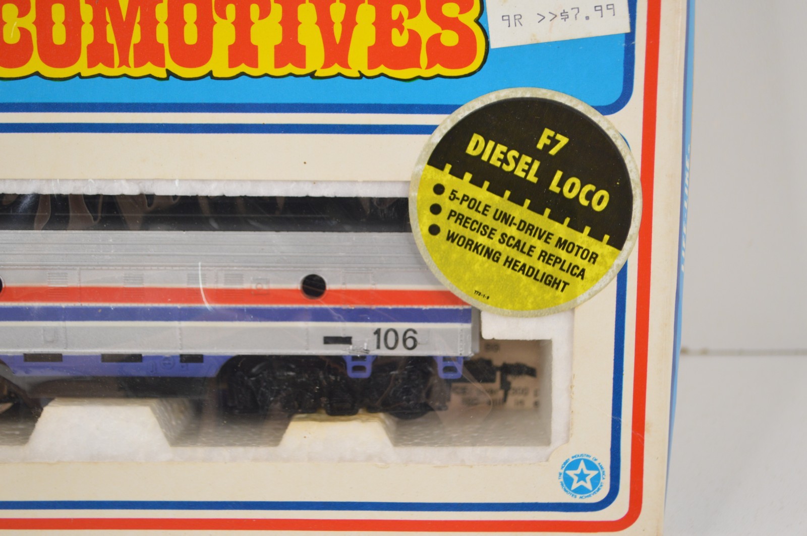 Life-Like HO Scale F7 Diesel Locomotive Amtrak 106 08684 NEW IN BOX