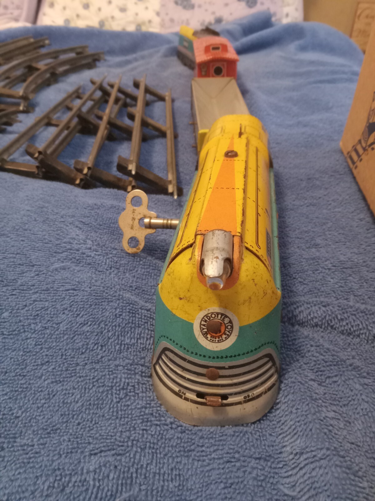 VTG 50s Hafner Tin Toy Train Set 115041 – Working with Track And Box