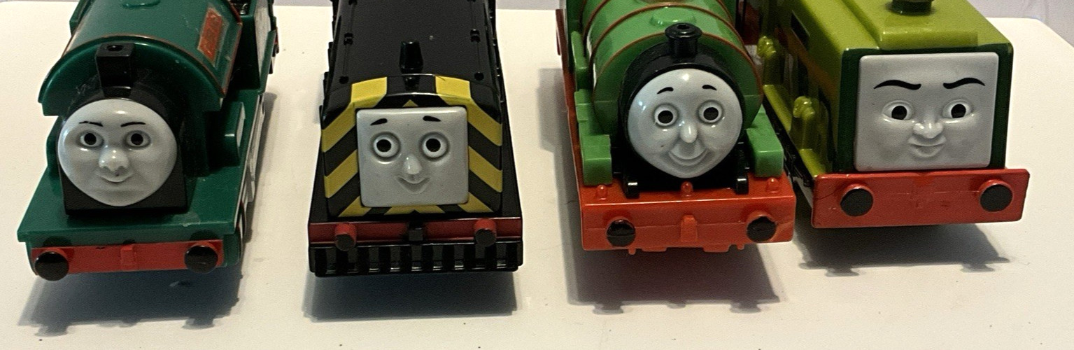 Thomas & Friends Mattel Percy Mavis Scruff Peter Sam Diecast Train Engine Pcs 4