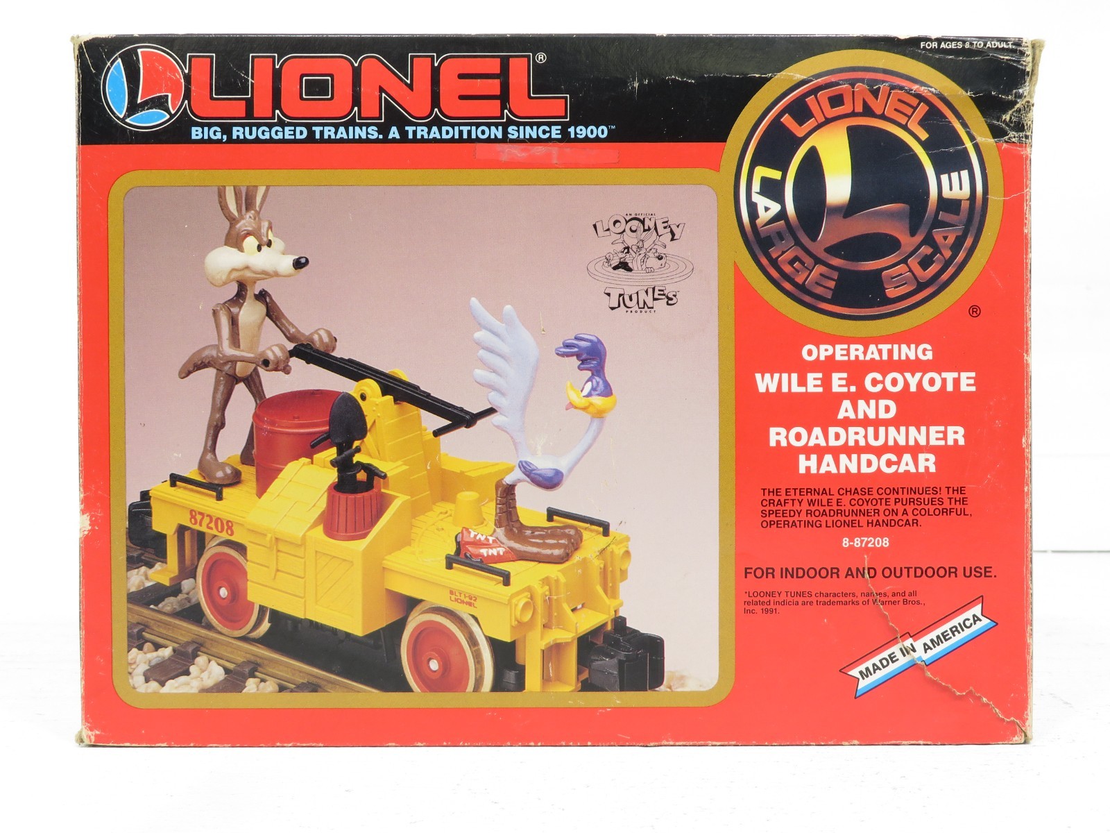 Lionel 8-87208 Looney Toons Roadrunner & Coyote Handcar LN