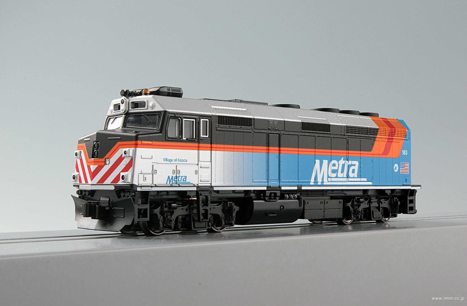 KATO N gauge 176-9108 F40PH Chicago Metra 183 Locomotives Village of Itasca