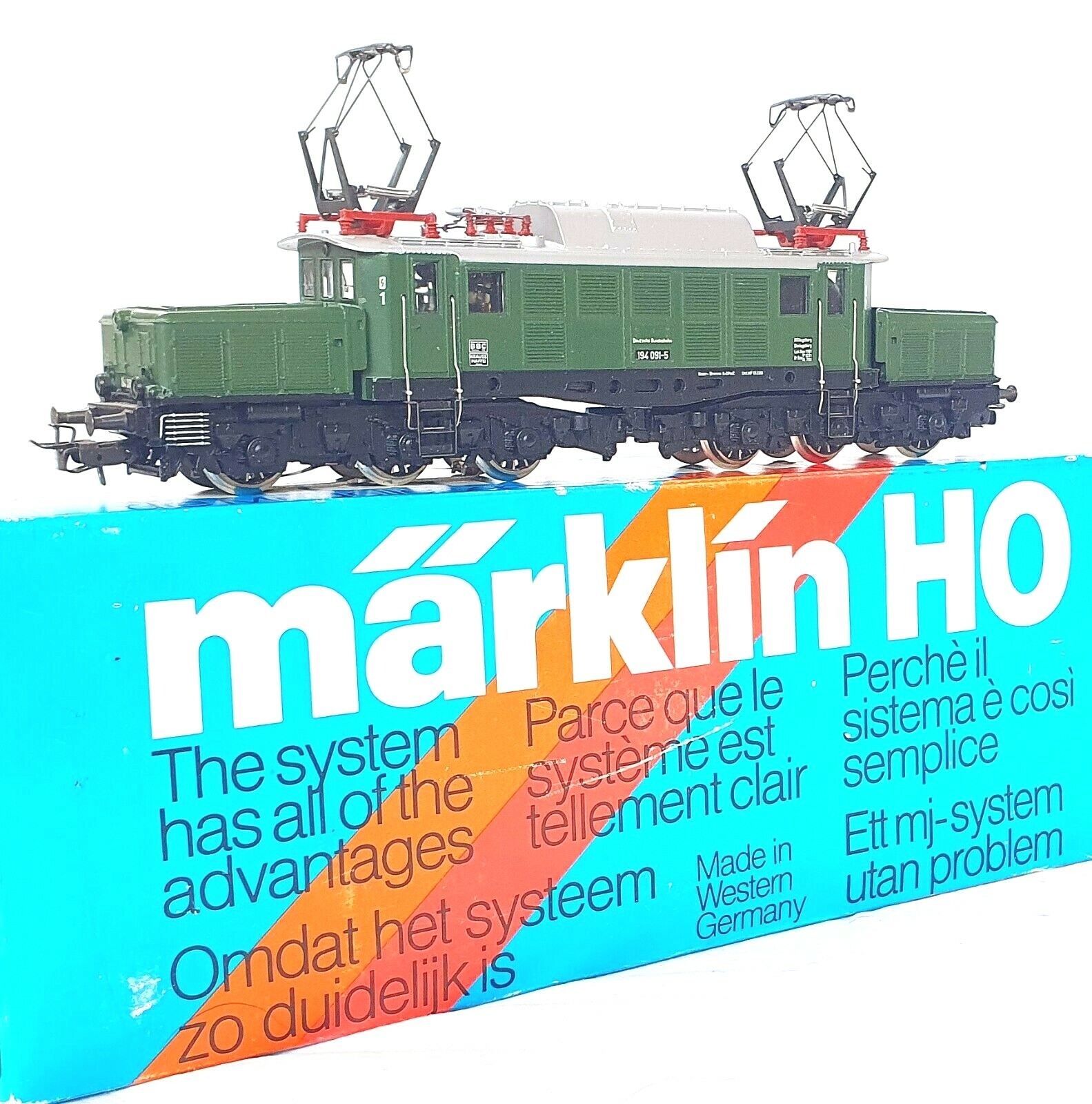 Marklin HO AC Deutsche Bundesbahn DB E-194 German “CROCODILE” LOCOMOTIVE NMIB`80