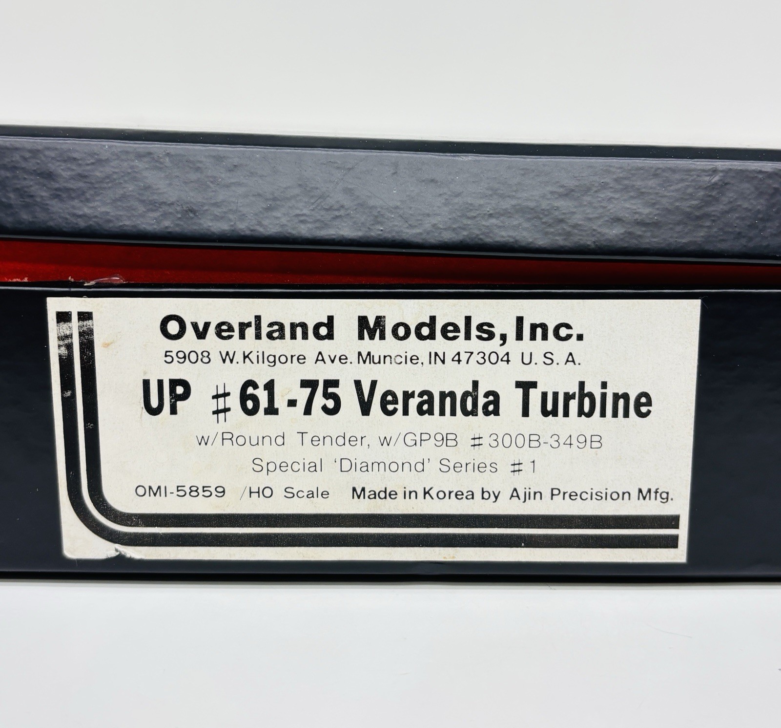 Overland Diamond HO UP Veranda Turbine w/ GP9 Round Tender DCC & Sound OMI-5859