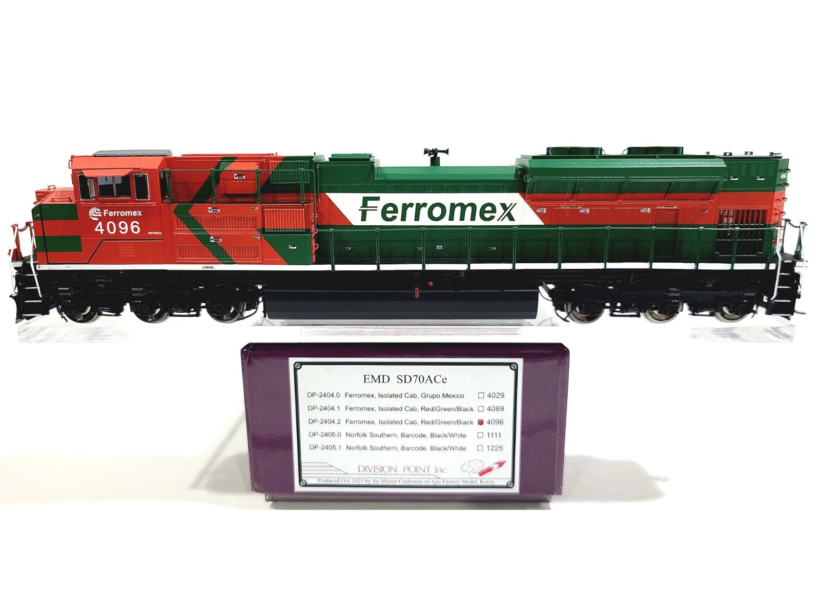 Division Point FXE SD70ACe Ferromex Iso Cab #4096 HO Brass Model #DP-2404.2 DCC