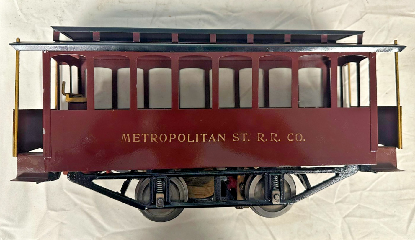 James Cohen #1000 Metropolitan St R R Co Trolley 2 7/8ths Gauge Train