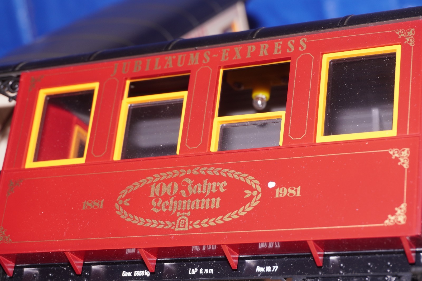 LGB G Steam Locomotive Set Stainz 1, 2 Cars + Track “100 Years Lehmann” OVP