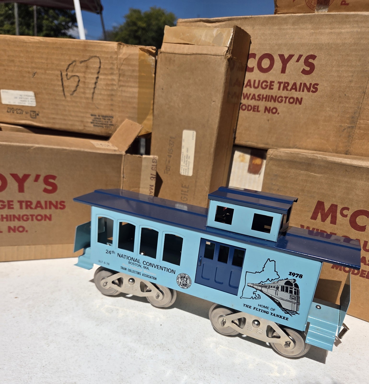 Mccoy Standard Gauge Train Caboose National Convection 1978 The Flying Yankee