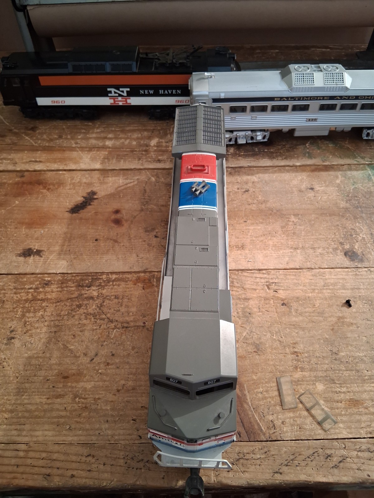 Williams DA109 Amtrak Dash 8 Powered Cab #807 Horn O Gauge 3 Rail Diesel TESTED