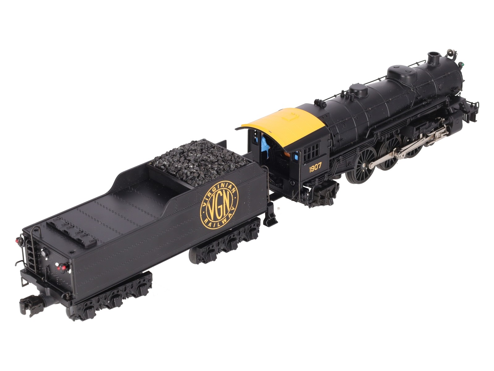K-Line K3399-0002S O Gauge Virginian Pacific Steam Locomotive w/TMCC #1907 EX