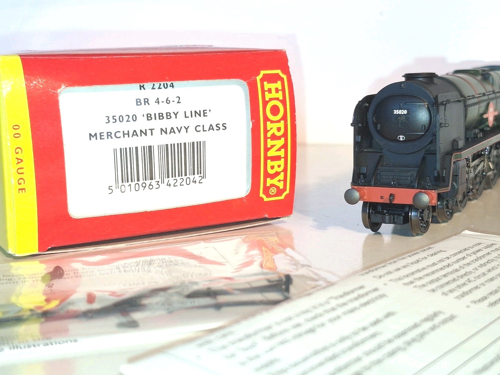 Hornby R2204 BR Bibby Line 35020. New Old Stock. Mint Cond. Boxed. 2 Rail DC. OO