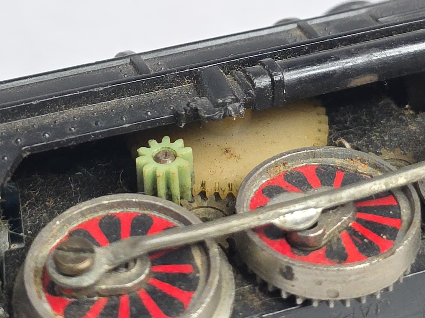 As Is Parts Japan HO Scale Plastic TIN Litho 0-6-0 Steam Motor Works Gear Damage