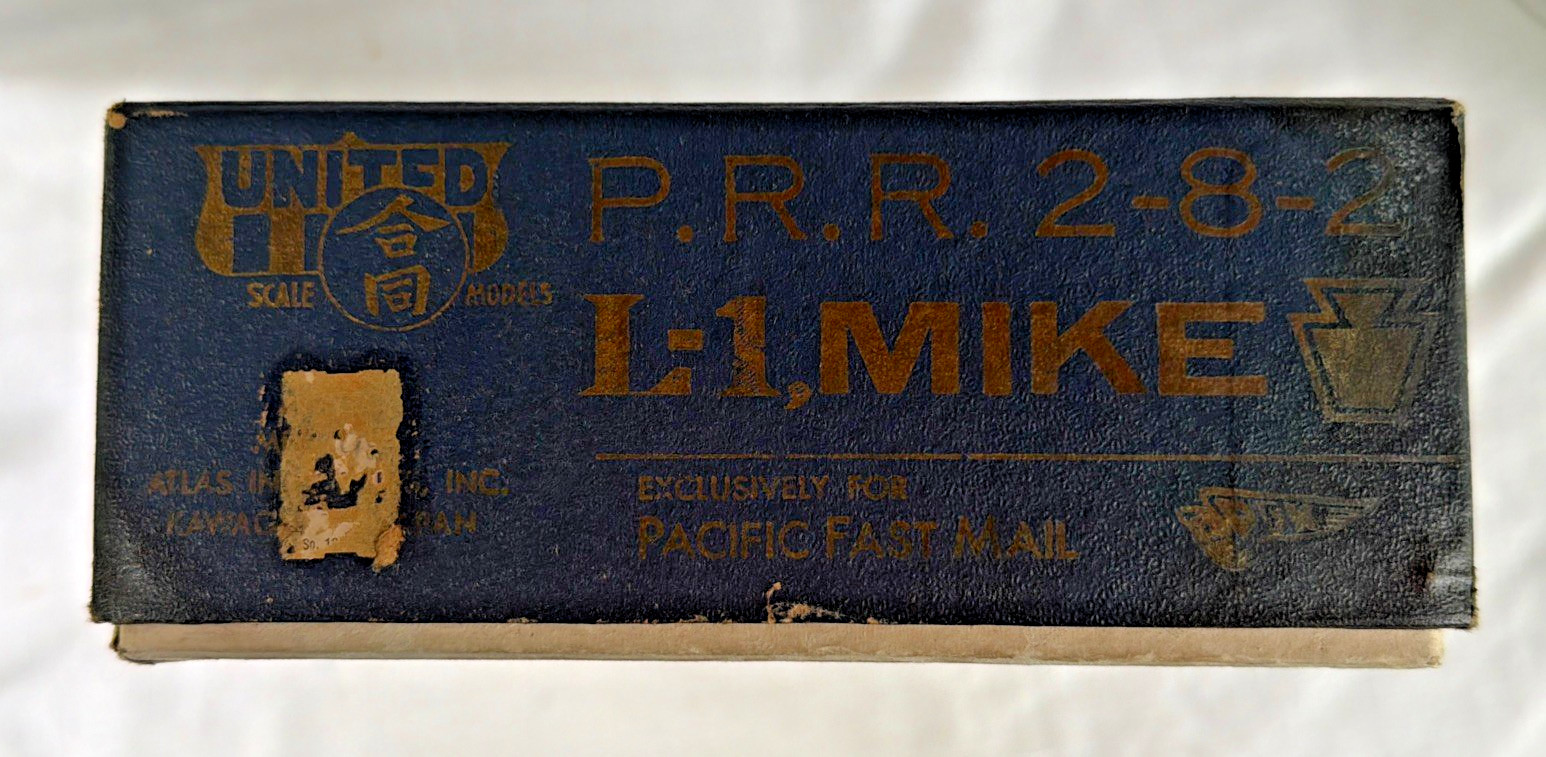 HO Painted BRASS United Scale Models PRR 2-8-2 PENNSYLVANIA L-1 Mike #1372