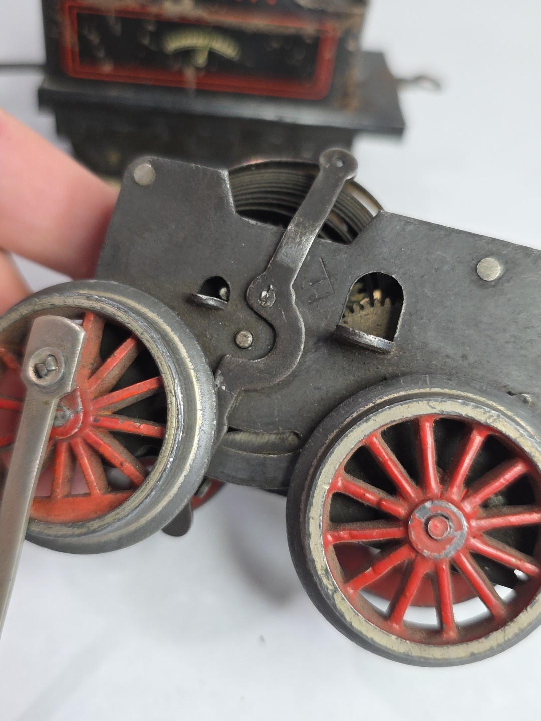 As Is Prewar Bing O Gauge Cast Iron Steam Loco Train Wind Up Tin Litho Tender