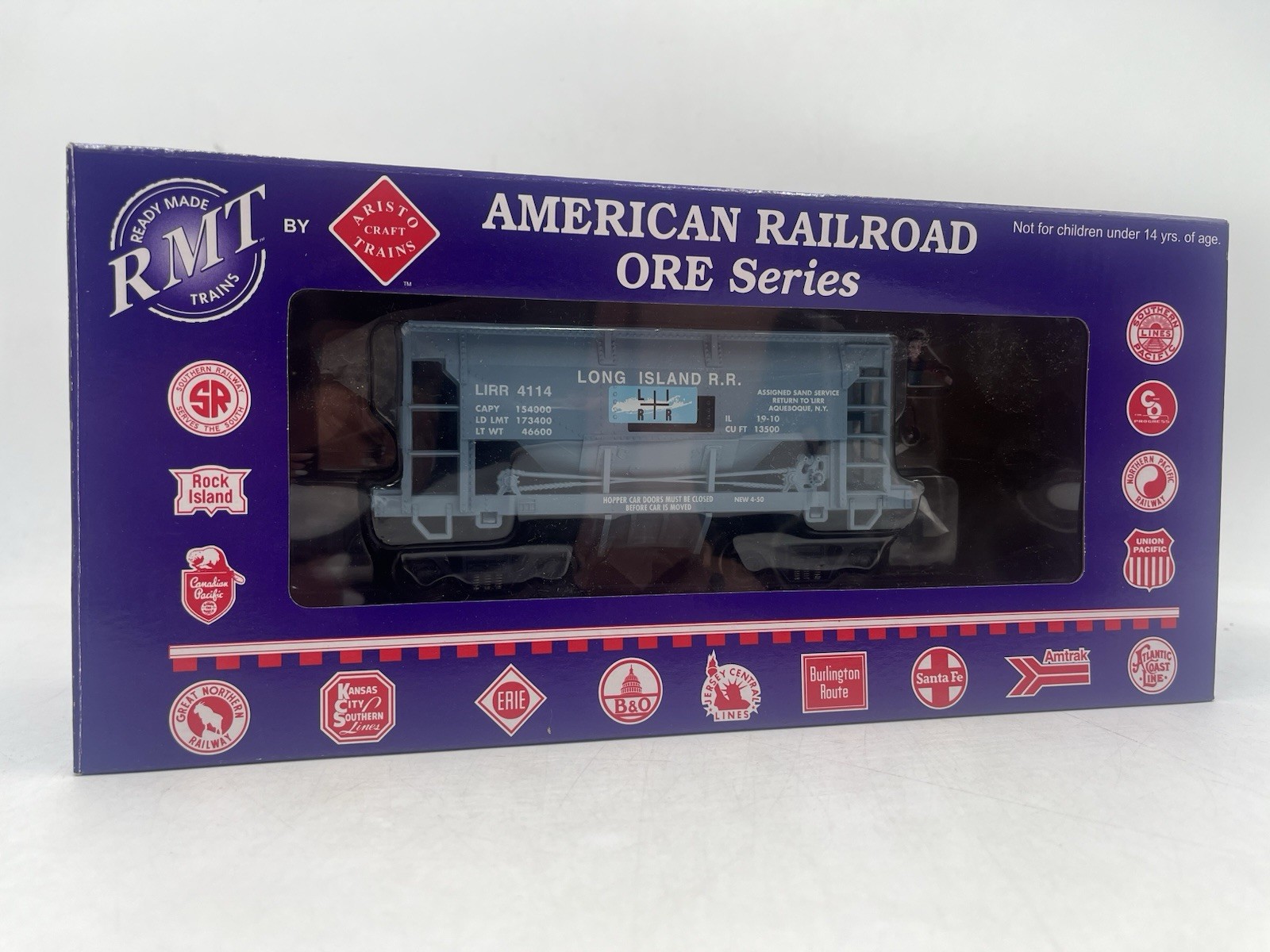 O Gauge American Railroad Legends 96711-2 Long Island Ore Car With Load 4114