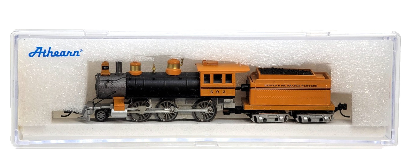 N Athearn 11901 D&RGW 2-6-0 Old Timer Bumble Bee & Tender #592 (Tested) #1