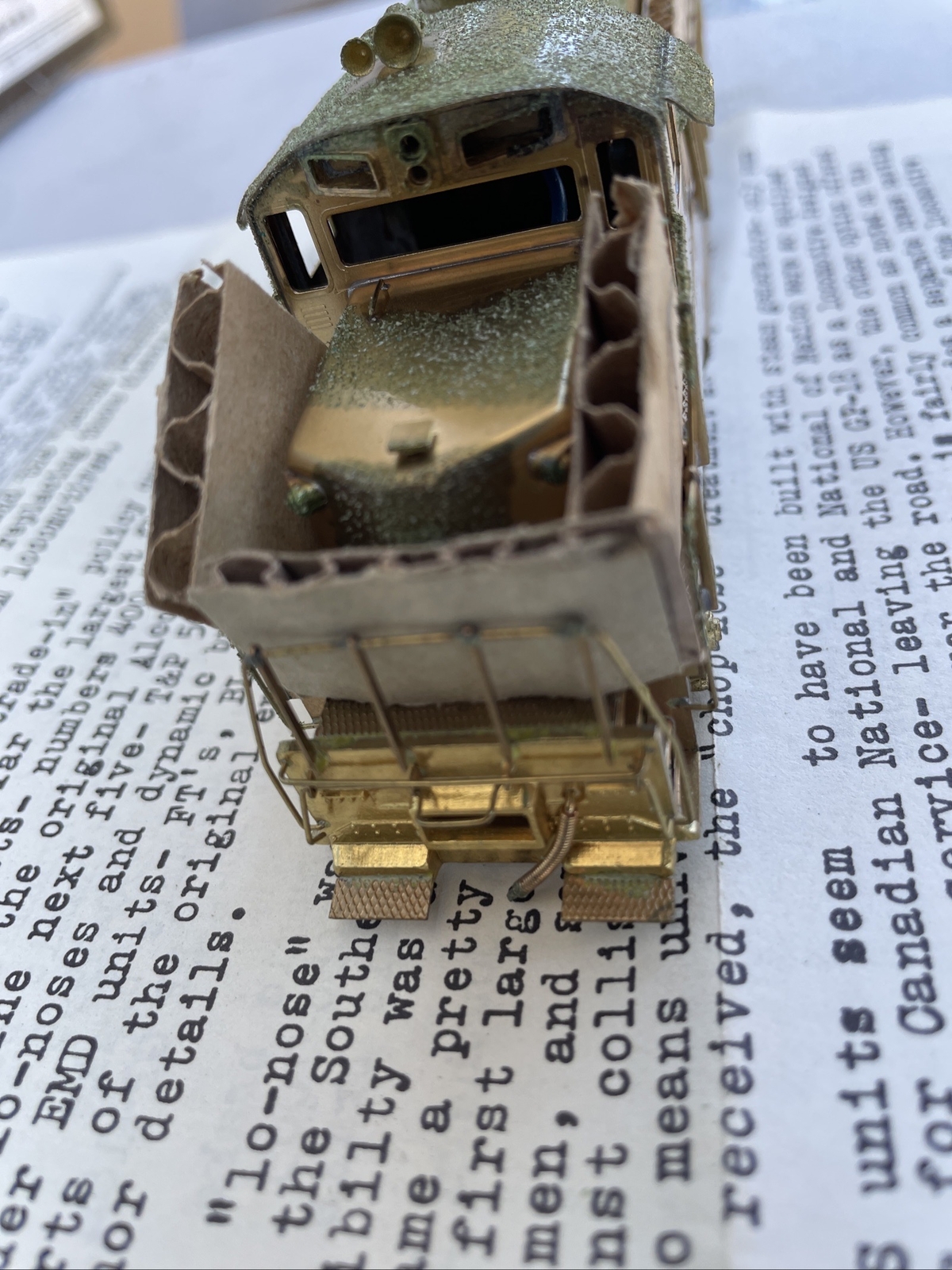 Hallmark Models BRASS EMD GP-18 Low Hood Diesel Locomotive, W/foam Stains