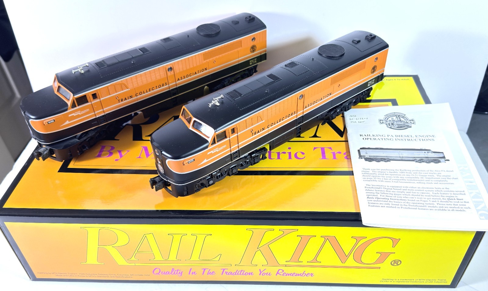 MTH RAIL KING 30-2172-1 ALCO PA AA SET -Proto-1 – TCA 1999 Conv-LN-New Battery
