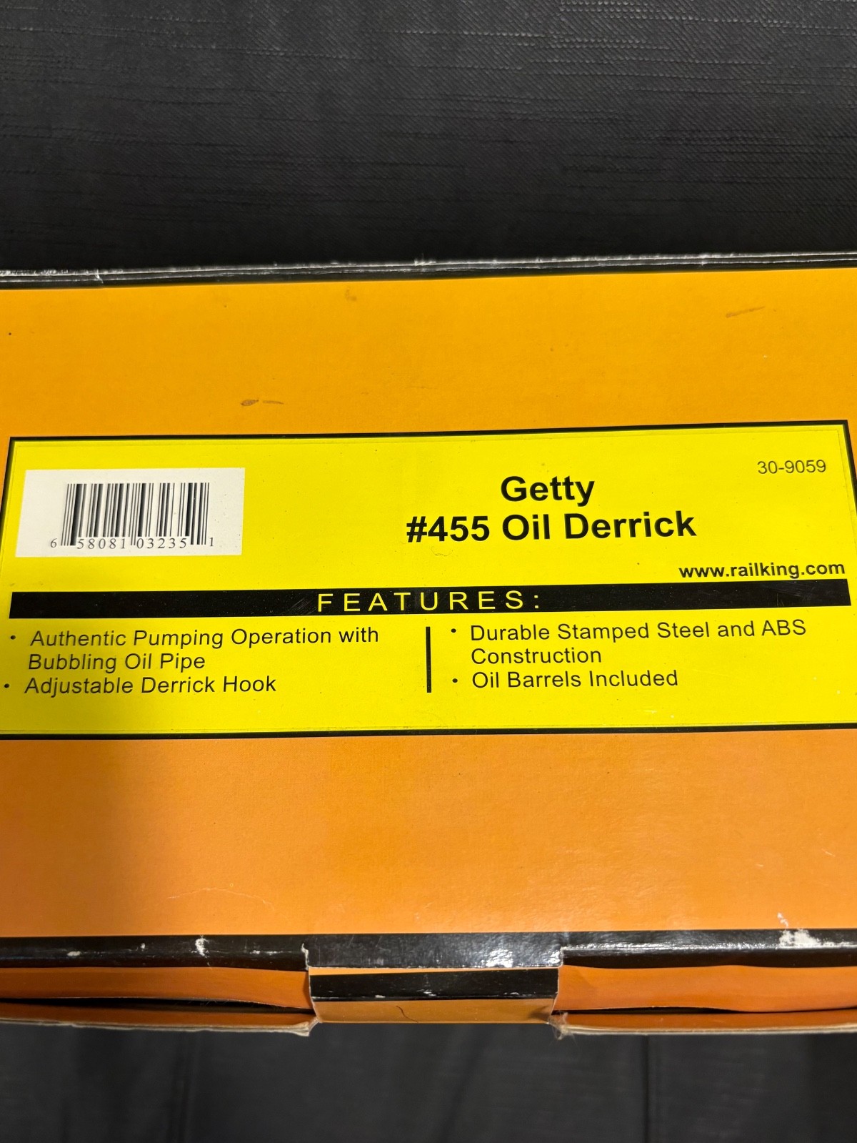 Rail King GETTY OIL DERRICK #455 MTH Operating Train accessory 30-9059 O Gauge