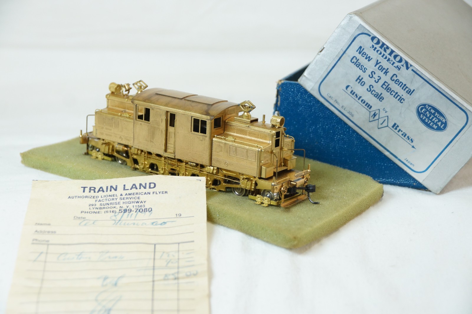 Vtg. NJCB Orion Models BRASS EL-306 New York Central S-3 Electric HO Gauge Boxed
