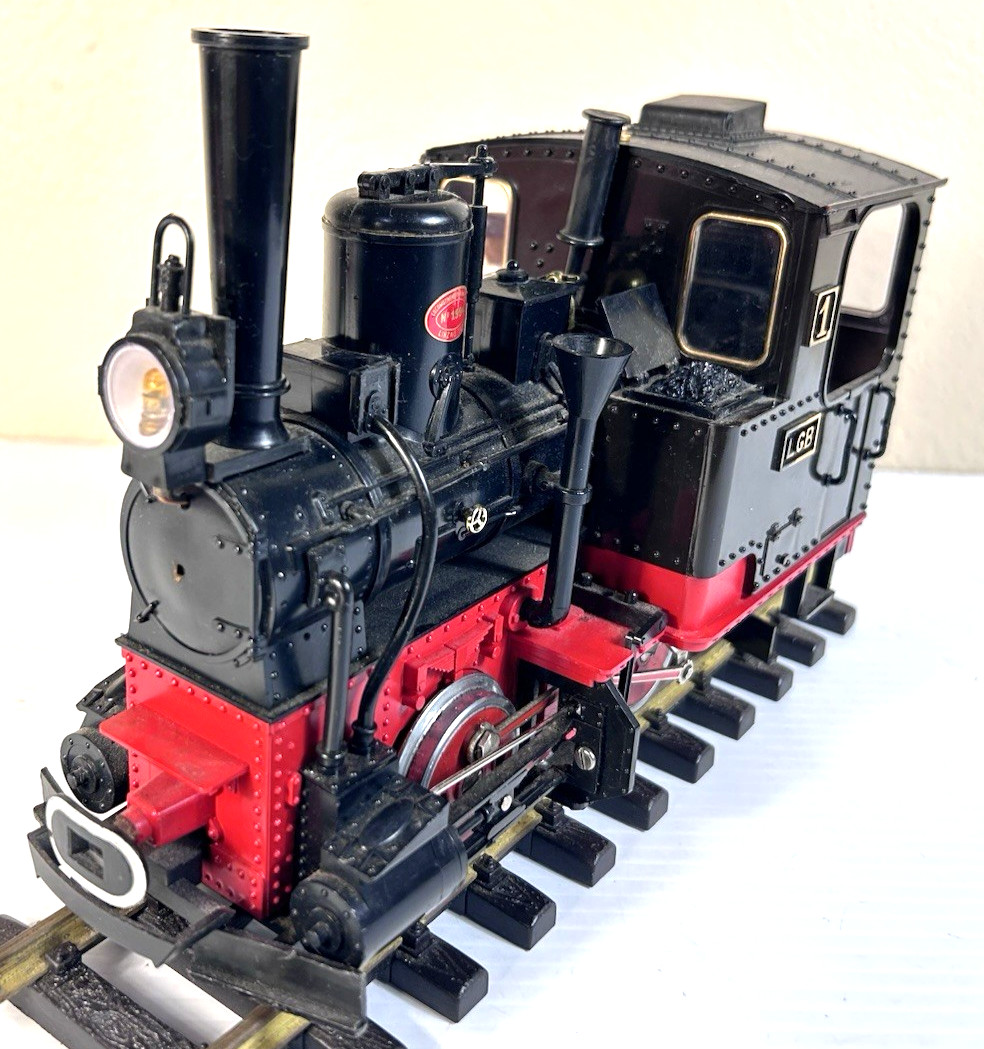 LGB 2010 0-4-0 STAINZ Black & Red Loco Switcher w/ Lights Engineer